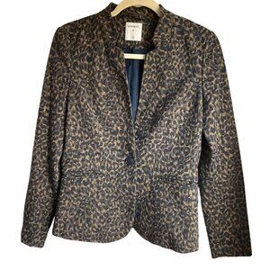 Sandwich_ Womens Sz 6 EU 38 Leopard Print Blazer Cotton blend